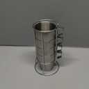 Yummy Sam 4PCS 10oz Stainless Steel Mug Set with Handle, Stackable Camping Coffee Mugs, Insulated 300ml Double Wall Coffee Cups with Rack Cappuccino/Latte Mugs Latte Cup (Silver)