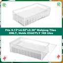Honeydak Acrylic Mahjong Case - Empty Transparent Tiles Game Case Storage Box for 1.2" 160 American Mahjong - Tiles Not Included(Clear)