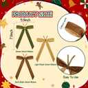 Riceshoot 30 Pcs Christmas Velvet Bow, 6 x 8 Inch Rustic Crafts Gift Bows Nice for Christmas Tree, Garland, Large Gifts, Parties, Indoor or Outdoor Decorations(Retro)