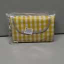 Beyond Thursday Cute Gingham Picnic Blanket, Waterproof Foldable, in Large 80x60in and Extra Large 80x80in, Portable Compact Beach Blanket, Oversized XL Outdoor Mat (Yellow, Large)