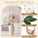 Suncalla 12 Bundles Apricot Peony Artificial Flowers Bulk 7-Head Faux Silk Peonies with Stems for Vase Fillers Look Real Fake Peonies Branch for DIY Bouquet Centerpieces Wedding Arrangements Decor