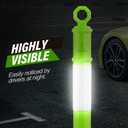 RoadHero 45 Inch Delineator Post with Base, Portable Lime Green Traffic Delineator Posts Cones with Reflective Collars for Parking Lots, Road Safety, Construction Events 3 Pack