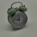 {Loud Alarm for Deep Sleepers) 4'' Twin Bell Alarm Clock with Backlight for Bedroom and Home Decoration(Green)