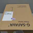 62.5" Wood Floor Lamp for Living Room Gold with Foot Switch Arc Standing Tall Lamps for Bedroom Mid Century Modern Corner Floor Lamps for Office Nursery Industrial Reading Light Room Lamp