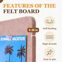 4 Pack Felt Bulletin Board Kit, 24" Self-Adhesive Fabric Wall Panels with Acrylic Shelf, Pegs & Pins - Felt Board Tiles for Memo, Display & Wall Organizer