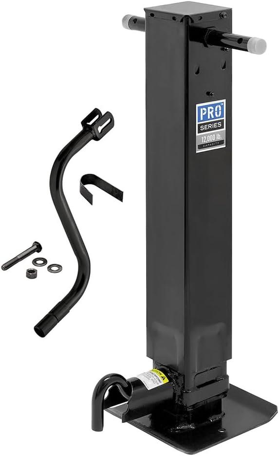 Reese Pro Series 1400980376 Square Trailer Jack, No Mount, 12,000 lbs. Support Capacity, Sidewind, Weld-On, 12-1/2 Inch Travel