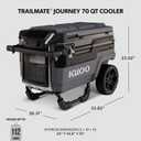 Igloo Trailmate Journey 70Qt Wheeled Cooler | Insulated Hard Shell Ice Chest