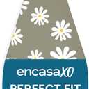 Encasa XO Ironing Board Cover and Pad 54"x15" - Thick 3mm Felt Padding, Drawstring Tightening & Lock, Easy Fit, Scorch & Stain Resistant, Fits Standard Large Ironing Board - Daisy Grey