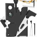 2 x Upgraded Credit Card Tool Multitool - Mens Grandpa Gifts for Dad Who Wants Nothing, Papa Gifts for Him Credit Card Knife Foldable Cool Gadgets for Men Wallet Tools With Blade Compass Screwdrivers