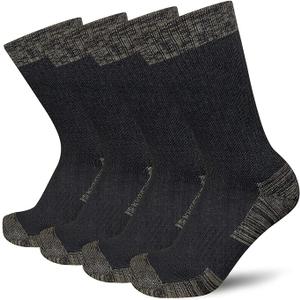 APTYID Men's Moisture Wicking Cushioned Crew Work Boot Socks (4-4 Pairs)