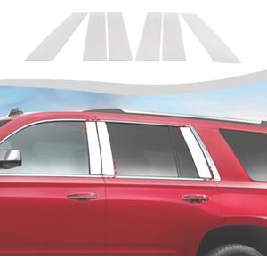 Window Pillar Post Trim B Pillar Molding Cover Trim Fit for 2015-2019 Chevy Suburban/Tahoe/GMC Yukon & for Cadillac Escalade(Chrome)