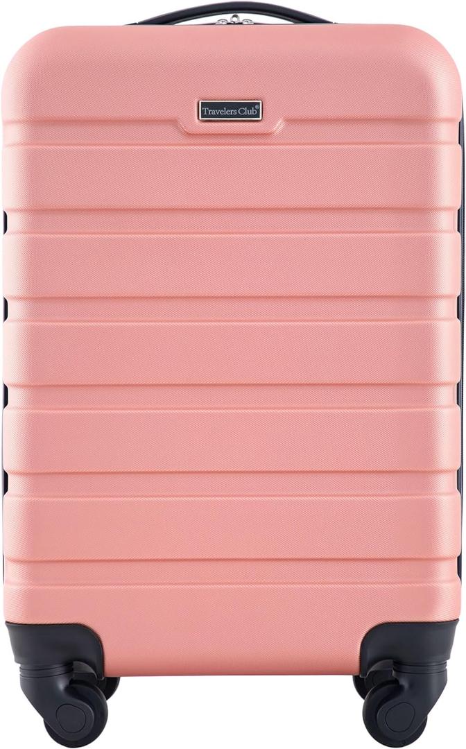 Travelers Club Harper Luggage, Rose Gold, 20-Inch Carry-On