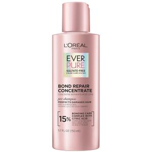 L'Oreal Paris Sulfate Free Bond Repair Pre Shampoo Treatment, Hair Repair for Colored, Bleached or Damaged Hair, EverPure, 5.1 Fl Oz
