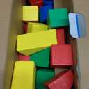 Melissa & Doug Wooden Building Blocks, 100-Piece Set of Sorting & Stacking Toys in 4 Colors and 9 Shapes, Classic Toddler Toys for Girls & Boys Ages 2+ - FSC Certified