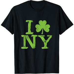 I Shamrock NY Irish T-shirt T-Shirt Black, L