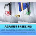 2 x Outdoor Faucet Socks - 10'H x 6.3'W for Winter Freeze Protection, 2 Piece Tap Cover, Reusable Spigot Cover - Blue
