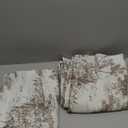 jinchan 95% Blackout Toile Curtains for Bedroom, 84 Inch Drapes Toile de Jouy French Printed Castle for Living Room, Light Blocking Thermal Insulated Window Treatment Rod Pocket, 2 Panels Tan