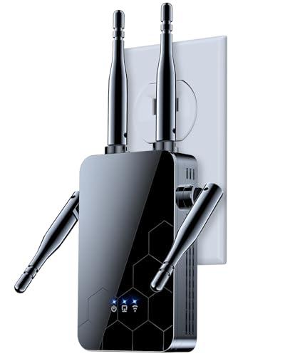 2025 WiFi Extender Internet Booster, Long Range Repeater Wireless Routers Amplifier, Mesh Wi-Fi 80% Faster, Broader Than Ever, Support More Network Devices at Home, 1 Tap Setup