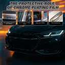 Front Grill Trim Chrome Delete fit for 2014-2021 Jeep Grand Cherokee Accessories with Gloss Black Forged Carbon Fiber Blackout Film Vinyl Wrap Overlay Kits