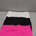 Womens Tube Tops Summer Bandeau Casual Crop Top Going Out Strapless Tank Basic Short Shirt (One Size Plus, 3 Pieces Black,white,neon Pink)