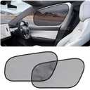 ZATOOTO Car Window Shades for Tesla Model Y Front Window, Transparent Cling Car Window Sun Blocker with Clearest Visibility, UV and Sun Glare Protection