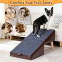 Dog Ramp for Bed and Couch, 13.5" H Foldable Dog Ramp Ottoman for Small Dogs and Cats with 16" Wide Walking Space, Non-Slip Wooden Pet Stairs for Puppies, Small/Large Dogs & Senior Cats