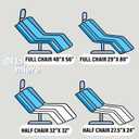 LA MIERE 125Pcs, 29" x 80" Dental/Tattoo Full Chair Covers, Disposable Chair Sleeve, Cover Sleeves