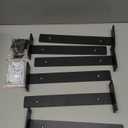 Floating Shelf Brackets, 10 inch Heavy Duty Industrial Fancy Shelf Bracket, Black Metal L Brackets for Shelves Support DIY with Hardware(6 Pack)