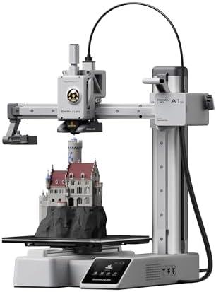 Bambu Lab A1 Mini 3D Printer, Support Multi-Color 3D Printing, Set Up in 20 Mins, High Speed & Precision, Full-Auto Calibration & Active Flow Rate Compensation, ≤48 dB Quiet FDM 3D Printers