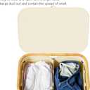 SpaceAid Double Laundry Hamper 2 Section with Lid and Removable Laundry Bags, 160L Clothes Basket with Bamboo Handles, Large Collapsible Hamper for Bedroom, Bathroom, Dorm, Laundry Room - Beige