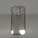 Compatible with iPhone 16 Pro Max case for Women Girls Luxury Bling Rhinestone 3D Diamond Love Case Cute Pink Glitter Sparkle Protective Case Cover