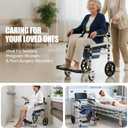 Heavy-Duty Rolling Shower Chair with 10" Solid Wheels for Elderly