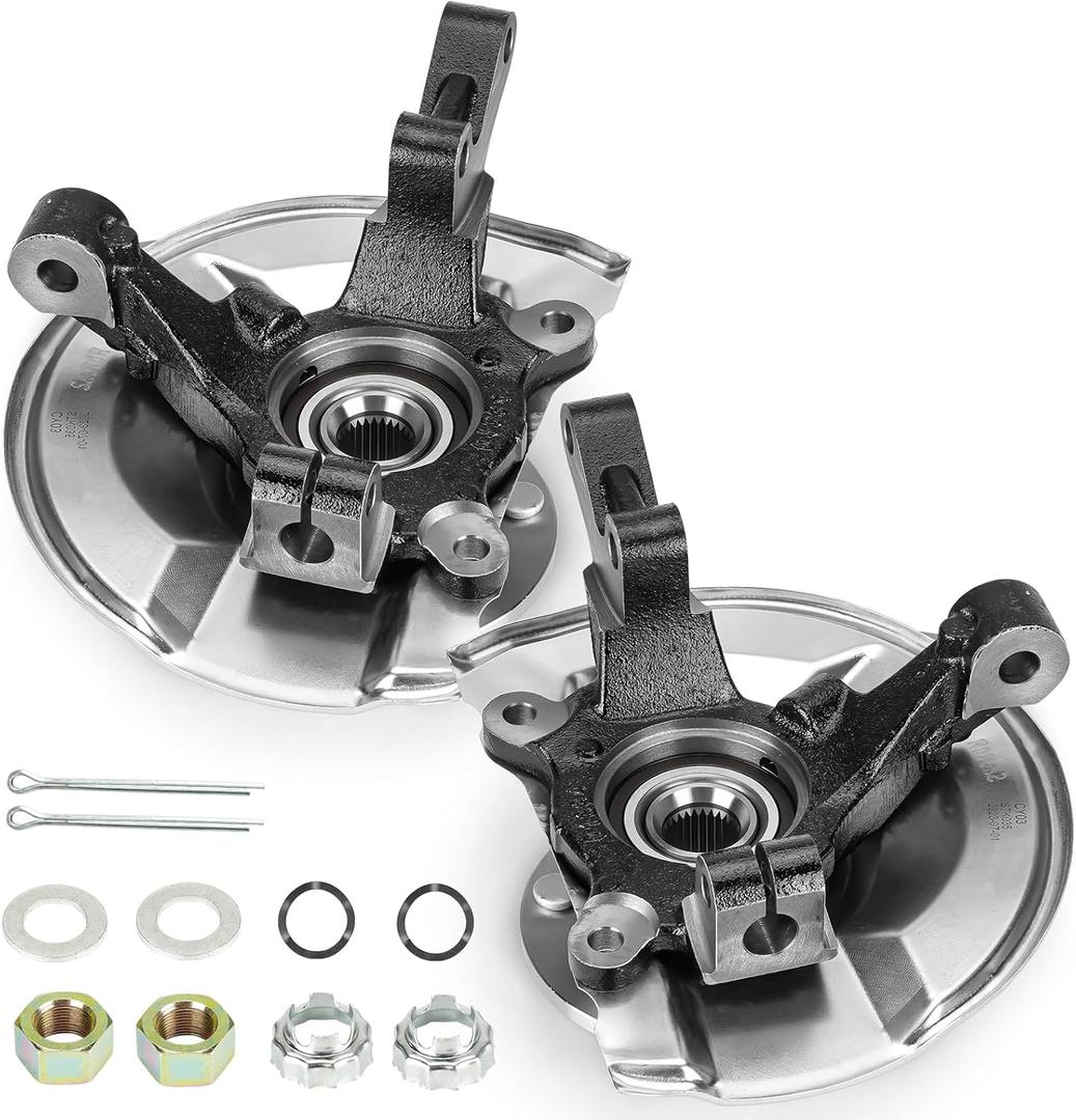 Front Steering Knuckle & Wheel Bearing Hub Assembly for Jeep Compass 2007-2017, Patriot 2007-2017, Dodge Caliber 2007-2012, 4WD AWD FWD, 698-411 698-410 698411 698411, Left Side and Right Side