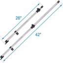 XGEAR Adjustable Bimini Top Rear Support Poles, Universal Fit for 3-4 Bow Bimini Top, Marine Grade Aluminum Pole