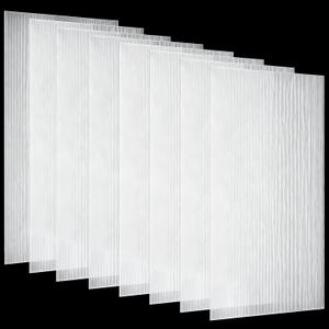 Pushglossy 23.75" x 47.75" x 0.2" Fluorescent Light Covers Classroom Office Diffuser Panels for 2x4ft Drop Ceiling Light Fixture Polycarbonate Replacement Cover for Hospitals Home(8 Pack,Clear)