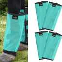 Harrison Howard Loose Fitting Fly Boots UV-Protective Extra Tough Mesh Ventilated Four Fasteners Stay-on Design Protect Horse Legs & Stomp-Reducing Set of 4 Mint Pony