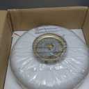 Dimmable LED Ceiling Light, White and Gold Light Fixture, Mid-Century Semi Flush Mount Ceiling Light 5CCT 2700K-6000K Ceiling Lamp for Laundry Room Kitchen, Bedroom, Hallway(15.8in)