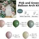 Dusty Pink and Green Balloon Garland Arch Kit, 151Pcs Pink Misty Sage Green Pastel Balloon Neutral Balloons for Boho Baby in Bloom Baby Shower Birthday Wedding Gender Reveal Party Decorations