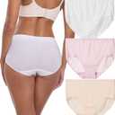 ANLIQI Quick Dry Underwear for Women Travel Panties Pack Nylon Hipster Panty Soft&Lightweight Bikini Brief Stay Fresh Undies (Large)