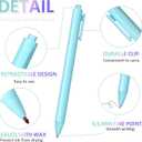 Thenshop 100 Pieces Retractable Black Gel Ink Pens 0.5mm Fine Point Writing Pens Pastel Office Supplies for Writing Journaling Taking Notes School Office