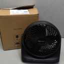 Amazon Basics Air Circulator Desk Fan for Bedroom, Home and Office, 90-Degree Tilt Head, 3 Speed Settings, Cooling, 35 Watts, Black, 11.1"W x 6.3"D x 10.9"H