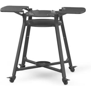 Solo Stove Portable Pi Stand | Outdoor Stand for Pi Pizza Oven on Wheels, With Shelf & Gas Tank Storage, Split Table Top, Powder-Coated Stainless Steel, Dimensions (LxW): 47.3 x 38.1 in, 45 lbs, Black