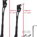 Bitray Bike Kickstand for 27-32" Bike Adjustable Bicycle Kickstand Aluminum Alloy Kickstand Non-Slip Adult Bike Mountain Bike