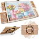 ALL4JIG 1000 Pieces 2-in-1 Tilting & Rotating Puzzle Board, 30.16" x 22.44"Adjustable Angle Puzzle Board with 4 Drawers & Clear Protective Cover, Birthday Gift for mom (Iron)