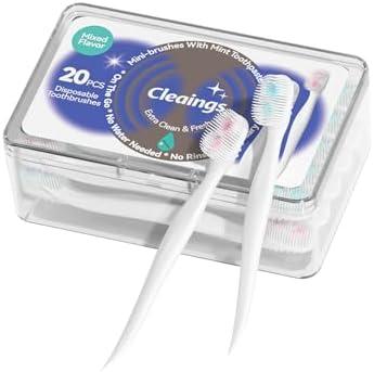 Mini Toothbrush - Disposable Toothbrush with Toothpaste and Toothbrush for Work or Travel, 160Pieces