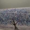 Tree of Life Wall Art Blue Tree Picture Wall Decor Artwork Framed Abstract Canvas Painting Nature Decor for Living Room Bedroom Bathroom Office Home Decor 48"x24"Can Be Hung Directly