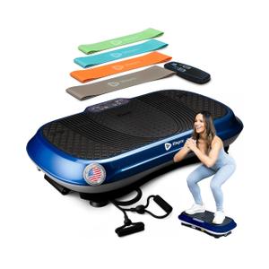 Lifepro Waver Vibration Plate Exercise Machine High-Intensity Vibration Plate for Lymphatic Drainage Full-Body Workout Vibrating Platform with Loop Bands Fitness Equipment for Strength & Toning