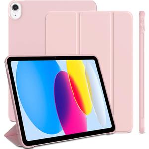 ProtUTab 10th Generation Cover for iPad, Auto Wake&Sleep 10 Case, Slim Trifold Stand Cover for iPad 10th Generation, Lightweight Smart Cover Case for iPad 10.9, Pink