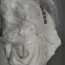 PlushDeluxe Premium Bamboo Mattress Protector  Queen Size, Waterproof, & Ultra Soft Breathable Noiseless Washable Bed Mattress Cover for Comfort & Protection - White