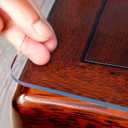 OstepDecor Clear Table Protector 2mm Thick, 18 x 60 Inch Clear Table Cover Protector, Plastic Table Cover, Desk Protector Mat, Waterproof Desk Cover Pad for Coffee Table, Writing Desk, Dining Room (18" x 60" (Rectangular), Crystal Clear 2mm)